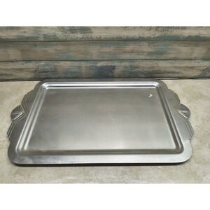 Kensington Aluminum Works Vintage Art Deco Serving Tray 18x10.5x1" Metal Tray